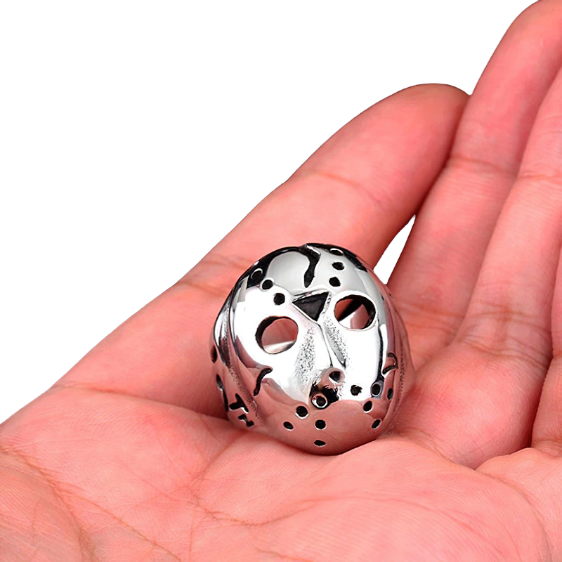Jason Mask Ring For Men And Women / Unisex Stainless Steel Jewelry / Alternative Fashion