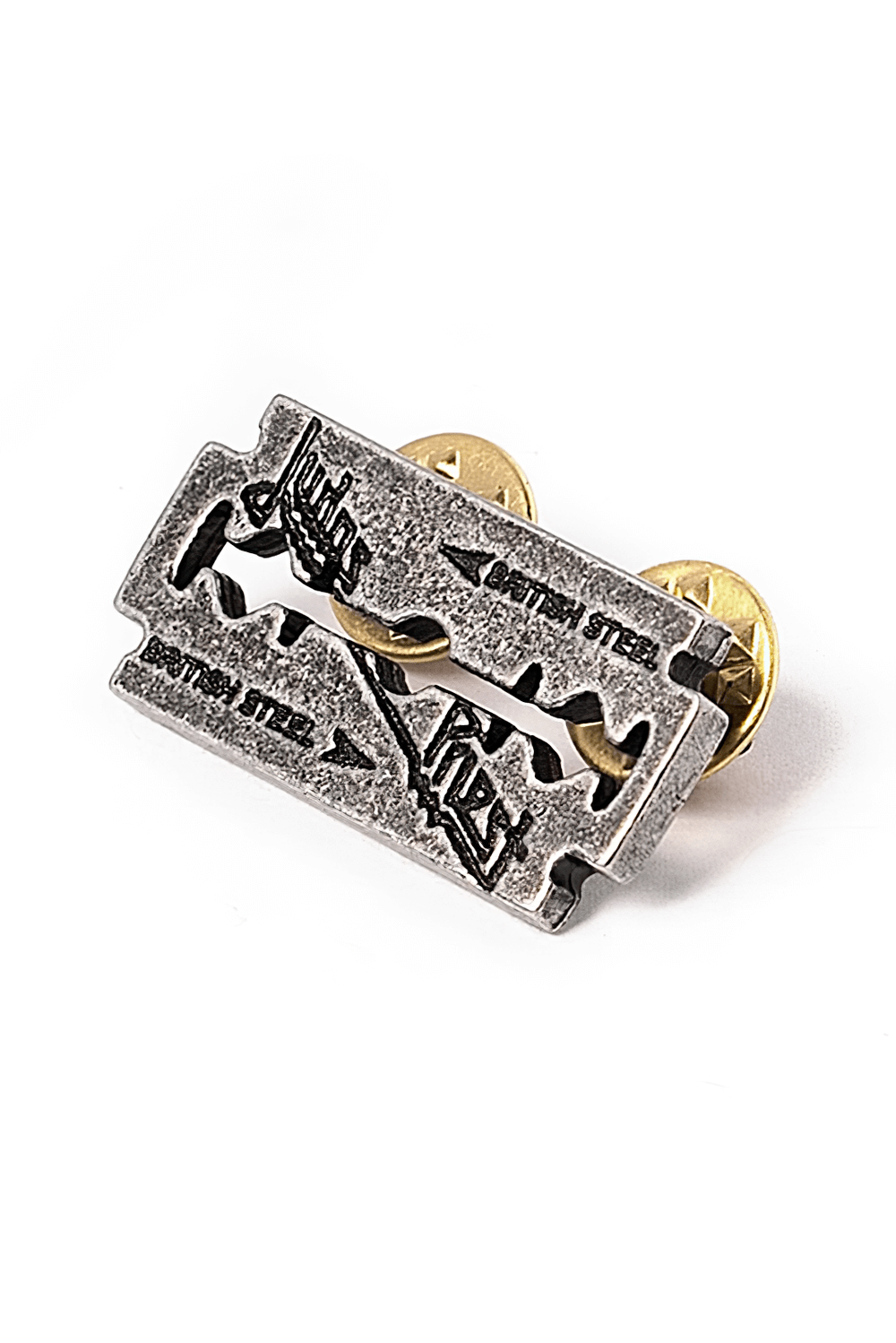 Judas Priest British Steel Razorblade Pewter Pin Badge