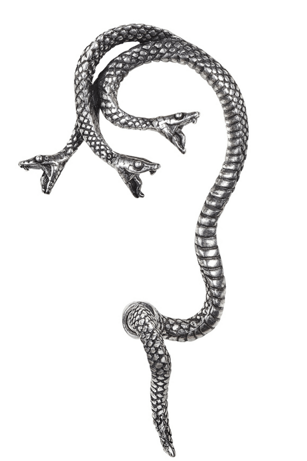 Khthonis Three-Headed Serpent Ear Wrap - Left Ear