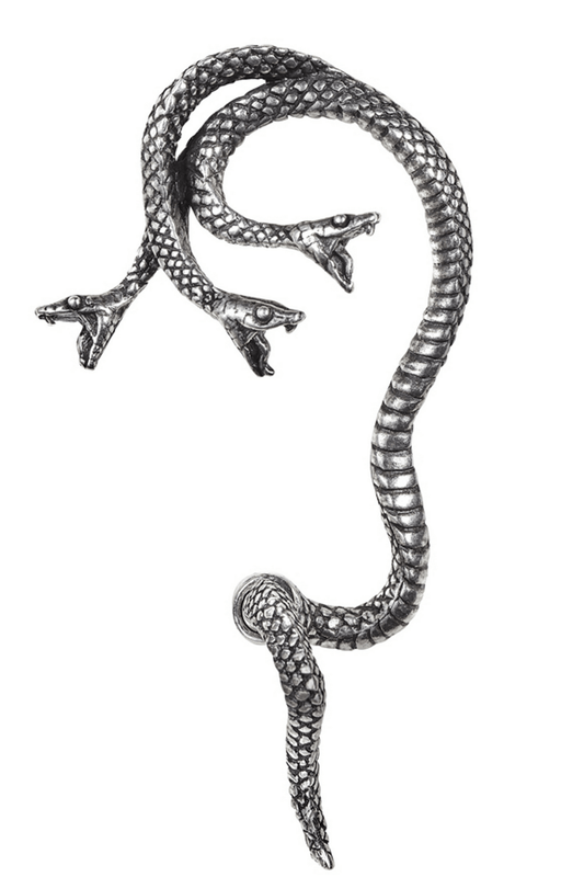 Khthonis Three-Headed Serpent Ear Wrap - Left Ear
