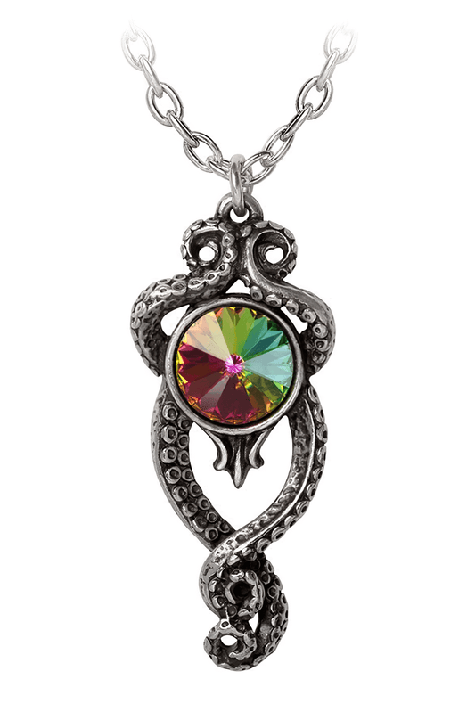 Kraken Tentacle Pendant with Austrian Crystal Drop