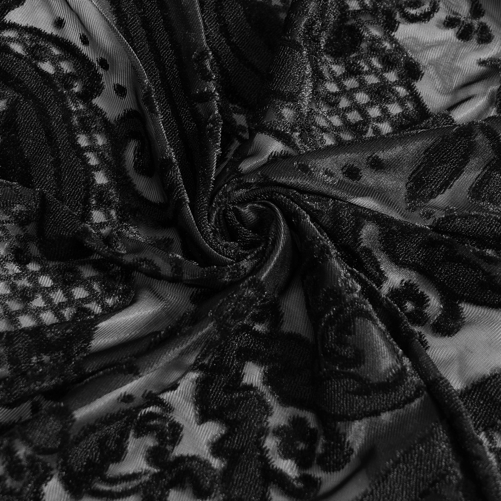 Lace Gothic Hooded Cape with Roses and Feather Detailing