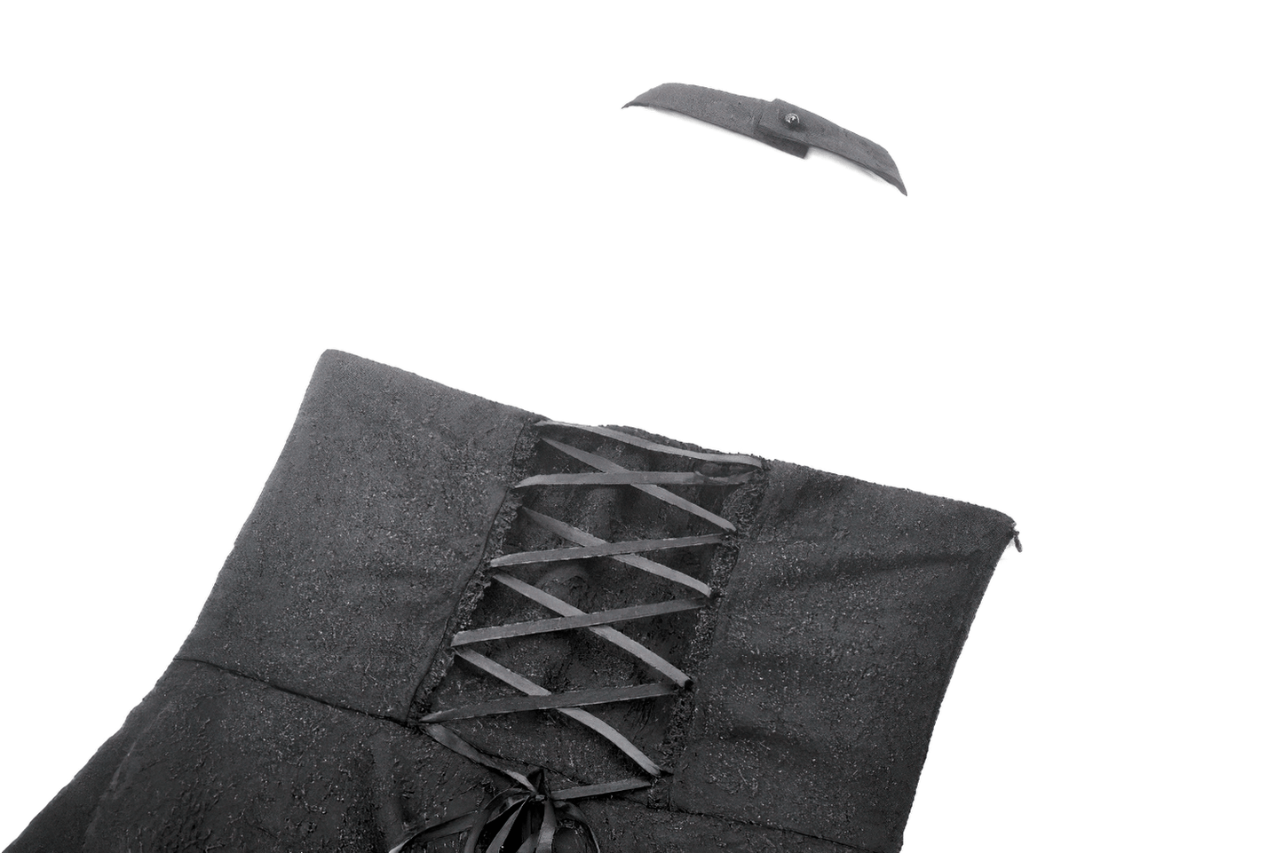 Lace Halter Corset Dress with Choker and Asymmetrical Hem