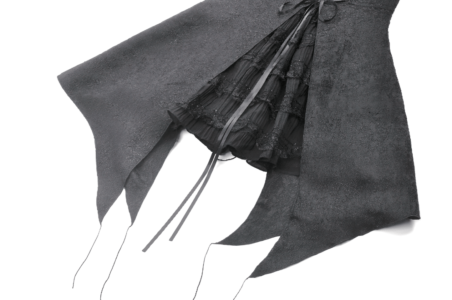 Lace Halter Corset Dress with Choker and Asymmetrical Hem