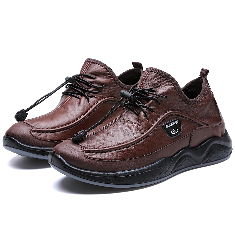 Leather Alternative Sneakers For Men / Waterproof Men's Black Footwear