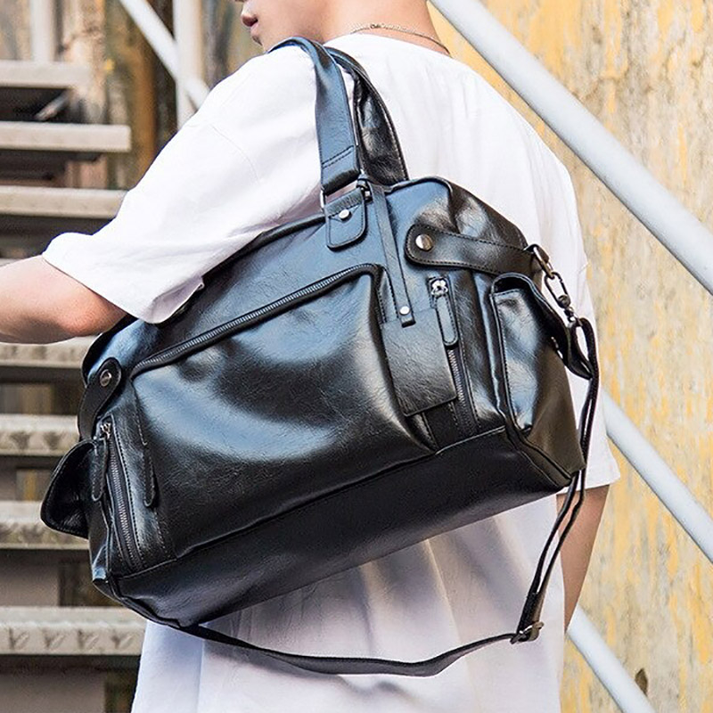 Leather Handbag / Men Messenger Bag Men's Travel Bags / Laptop Briefcase Bag