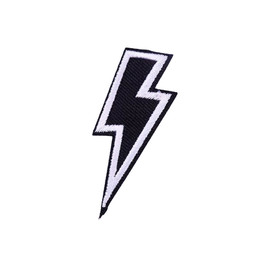 Lightning Print Iron-On Patch For Jackets And Bags / Unisex Embroidered Patch For Clothes