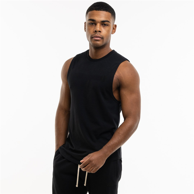 Loose Sleeveless Cotton Tank Top for Men / Alternative Style Gym Clothing