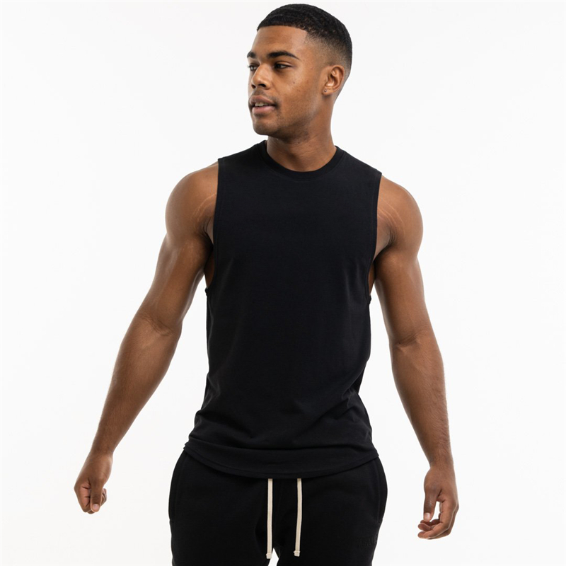 Loose Sleeveless Cotton Tank Top for Men / Alternative Style Gym Clothing
