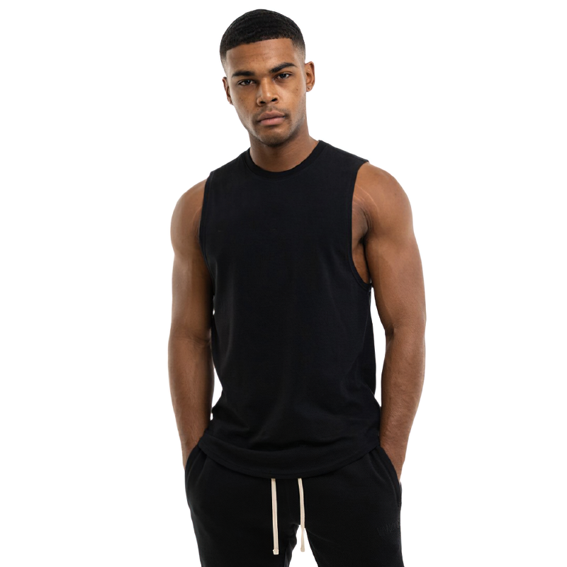 Loose Sleeveless Cotton Tank Top for Men / Alternative Style Gym Clothing