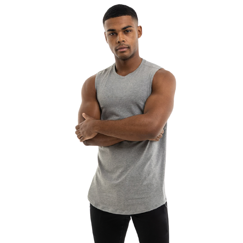 Loose Sleeveless Cotton Tank Top for Men / Alternative Style Gym Clothing