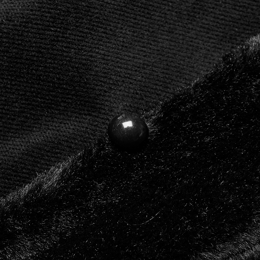 Lux Velvet Gothic Cloak with Fur Collar and Tassels