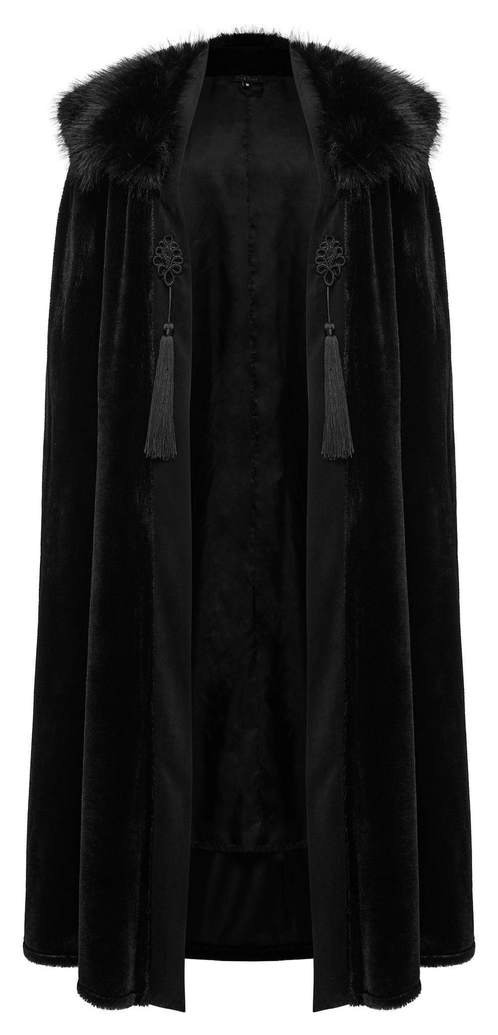 Lux Velvet Gothic Cloak with Fur Collar and Tassels