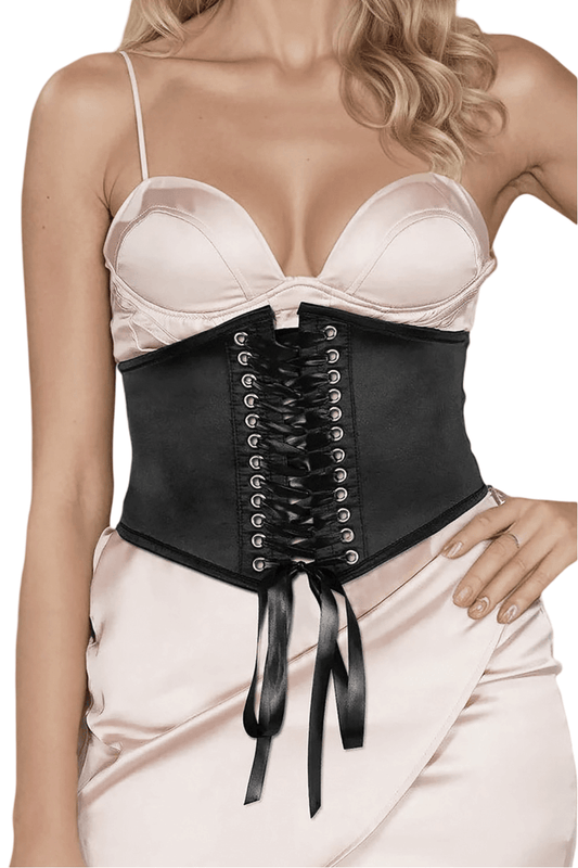 Luxurious Female Satin Corset-Inspired Fashion Belt