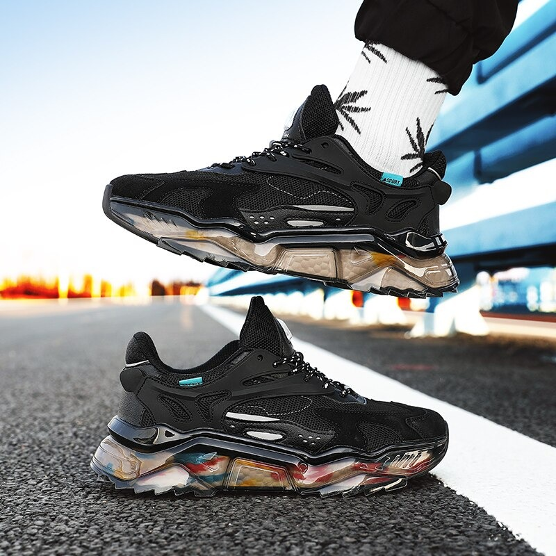 Luxury Mesh Breathable Running Sneakers / Casual Non-slip Wear-resistant Shoes