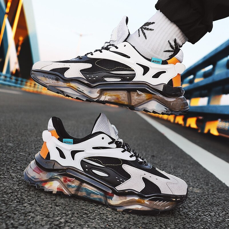 Luxury Mesh Breathable Running Sneakers / Casual Non-slip Wear-resistant Shoes