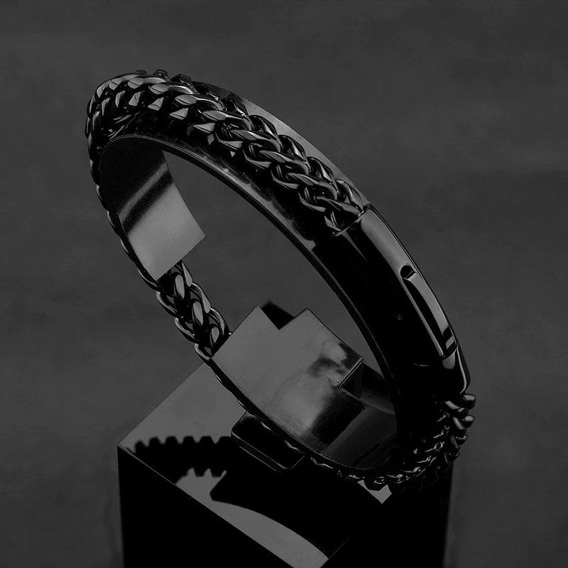 Luxury Stainless Steel Bracelet For Men / Fashion Accessories in Punk Rock Style