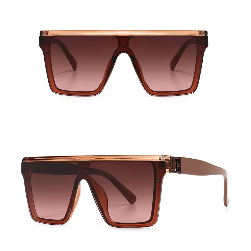 Luxury Unisex Sunglasses / Oversized Square Vintage Sunglasses with Resin Frame