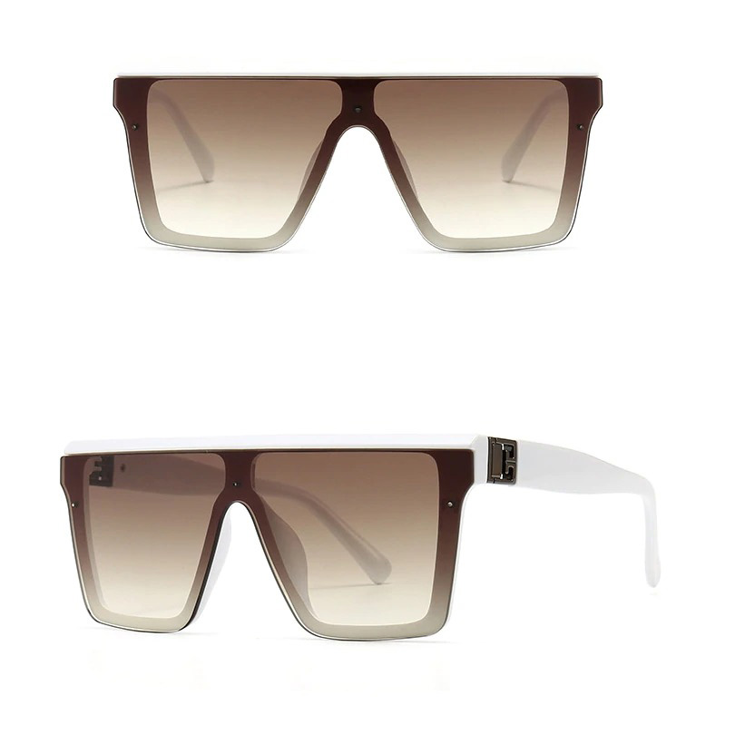Luxury Unisex Sunglasses / Oversized Square Vintage Sunglasses with Resin Frame