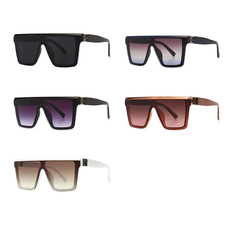 Luxury Unisex Sunglasses / Oversized Square Vintage Sunglasses with Resin Frame