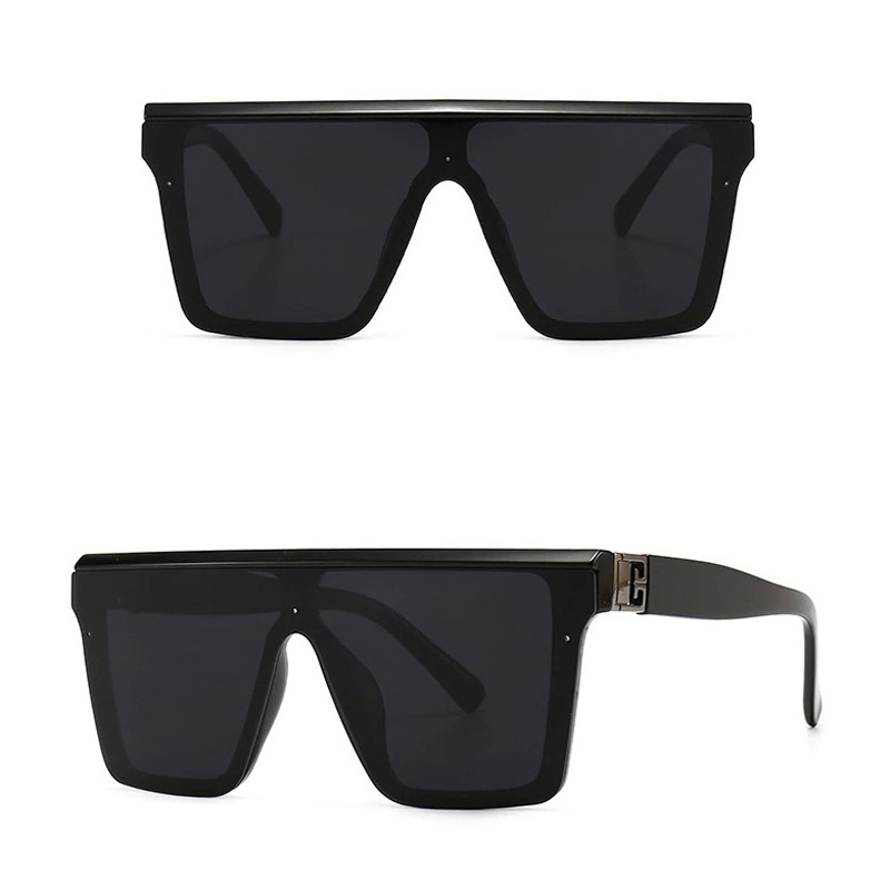 Luxury Unisex Sunglasses / Oversized Square Vintage Sunglasses with Resin Frame