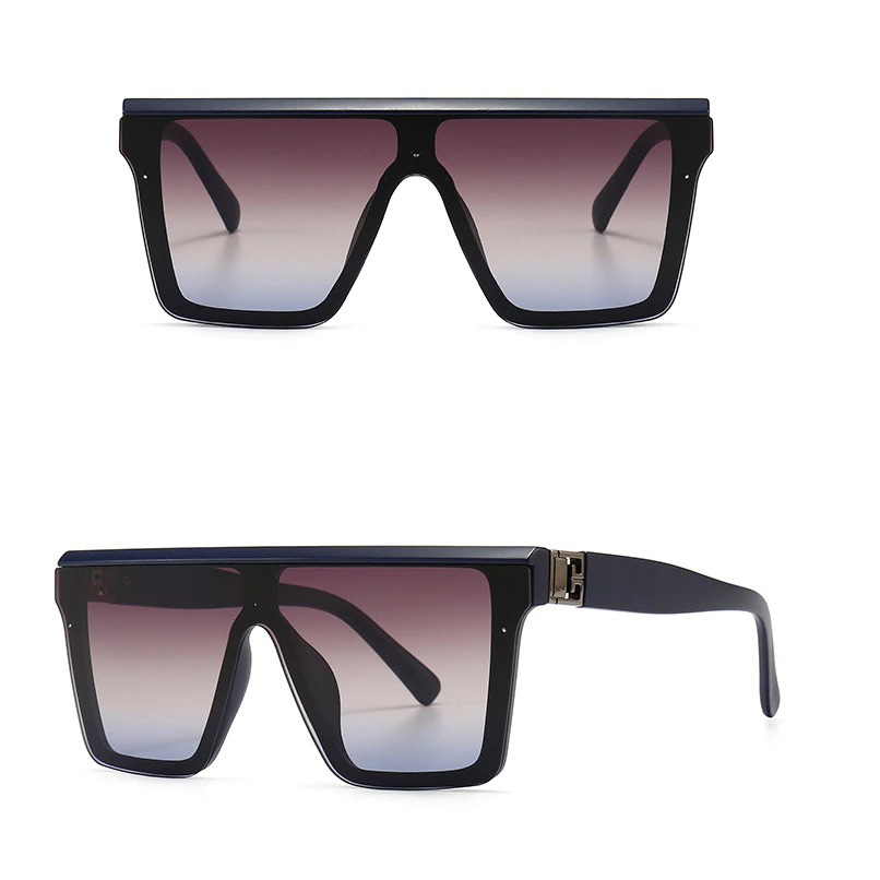 Luxury Unisex Sunglasses / Oversized Square Vintage Sunglasses with Resin Frame