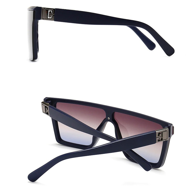 Luxury Unisex Sunglasses / Oversized Square Vintage Sunglasses with Resin Frame