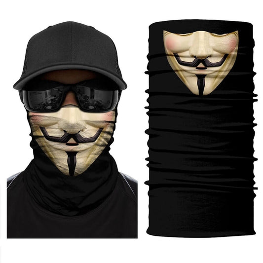 Magic Scarf-Balaclava for Neck / Ghost Skull Face Cover / Biker Bandanas Headwear #7