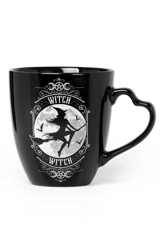Magical Witch Double-Sided Mug with Heart Handle