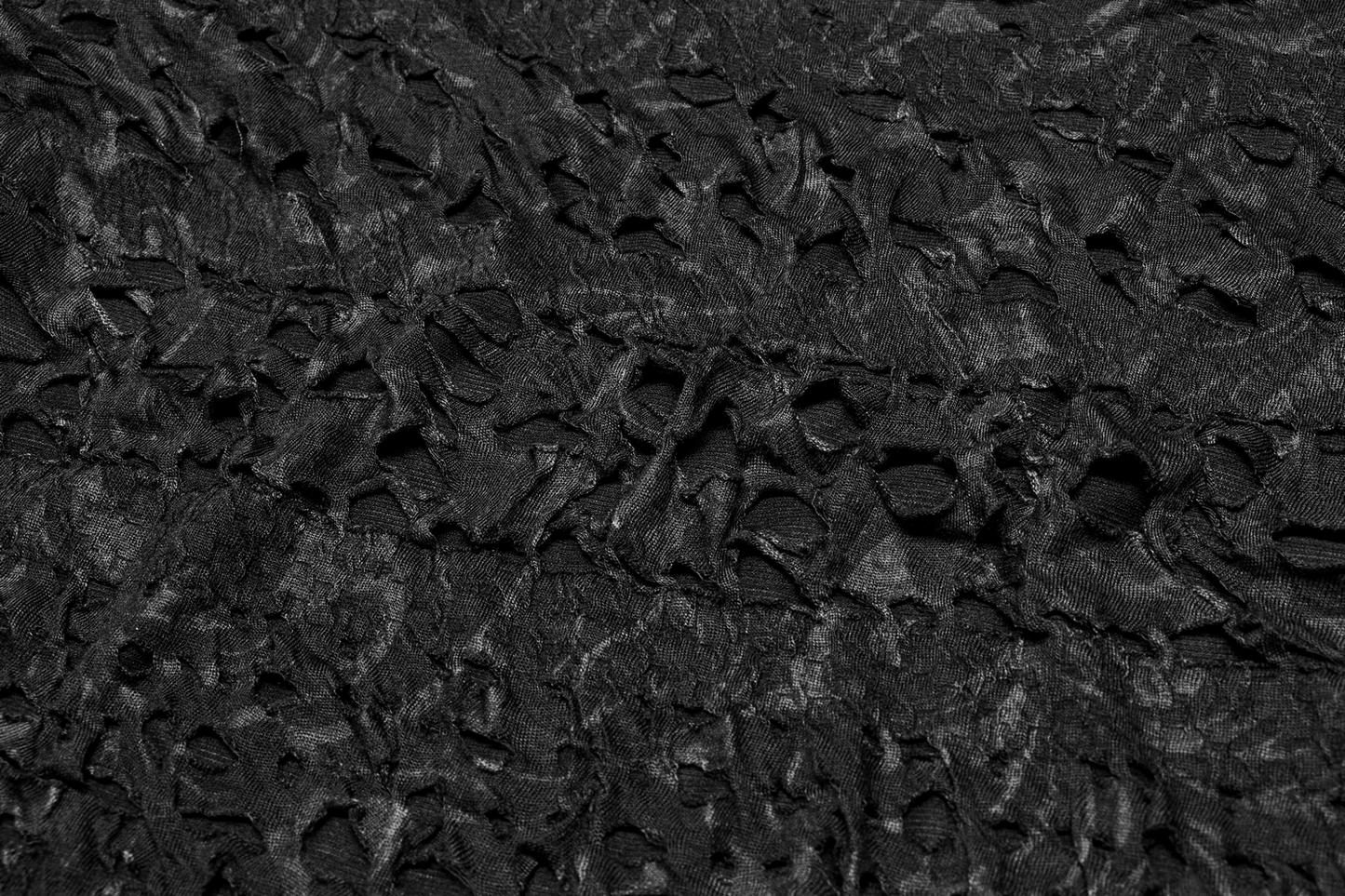 Male Deconstructed Knit Hooded Cape with Long Scarf