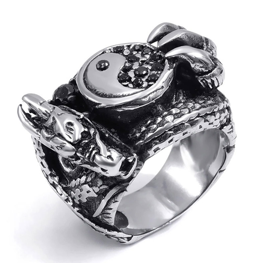 Male Dragon Claw 316L Stainless Steel Biker Ring / Alternative Fashion Jewelry for Men