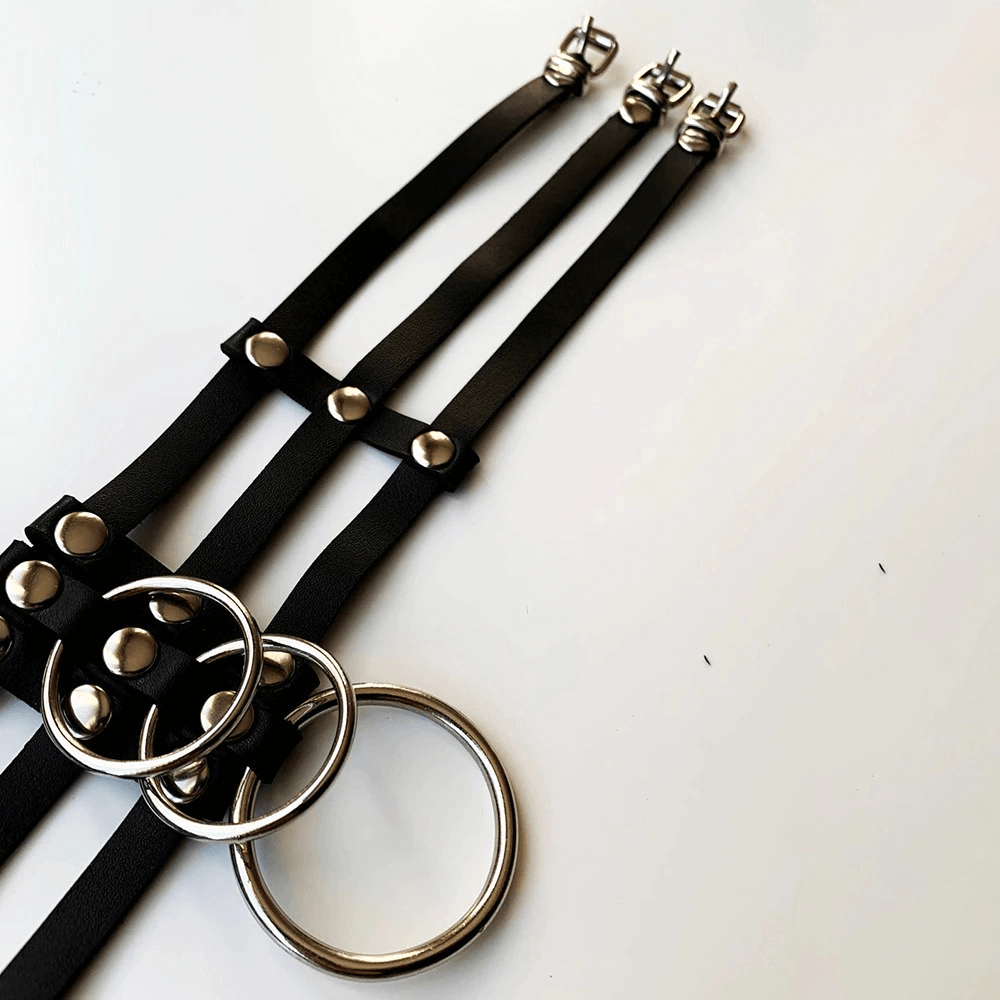 Male Fetish Adjustable Body Harness / Gothic PU Leather Belts for Men / Punk BDSM Accessories