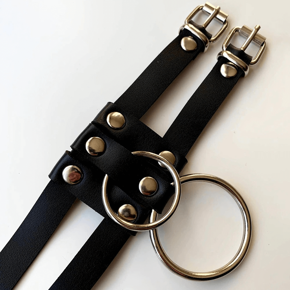 Male Fetish Adjustable Body Harness / Gothic PU Leather Belts for Men / Punk BDSM Accessories