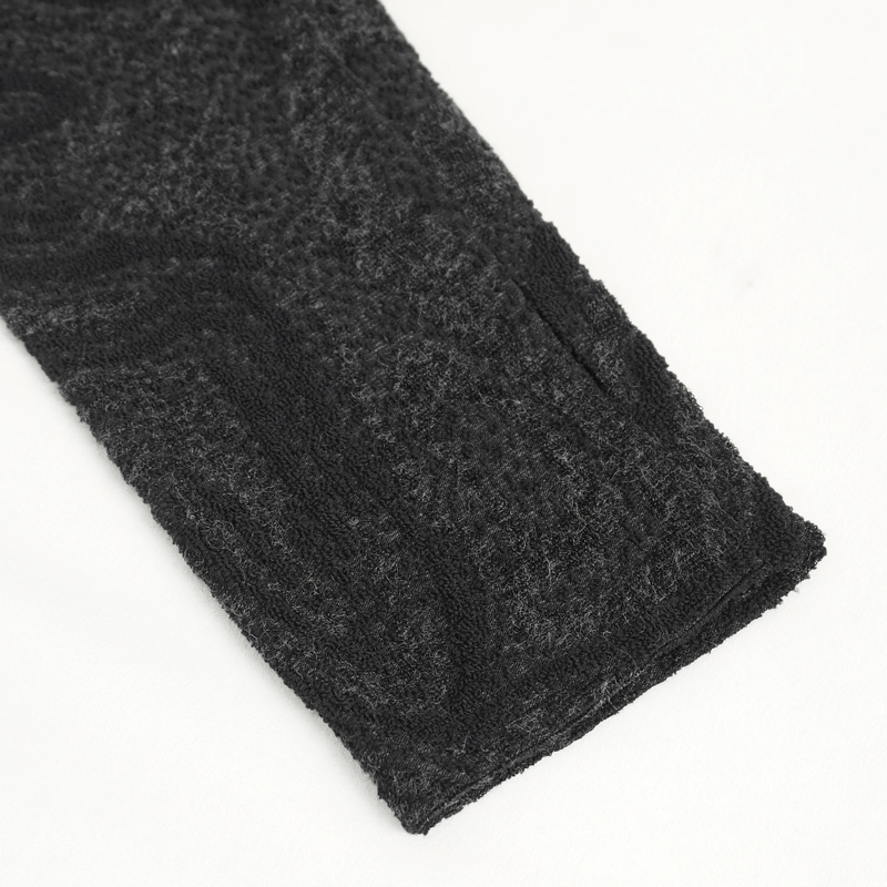 Male Gothic Irregular Hooded Coat with Multi-chain on Back