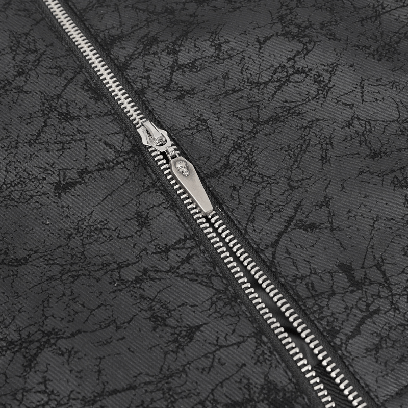 Male Stand Collar Split Coat with Detachable Crossbody Strap / Fashion Long Trench Coat for Men