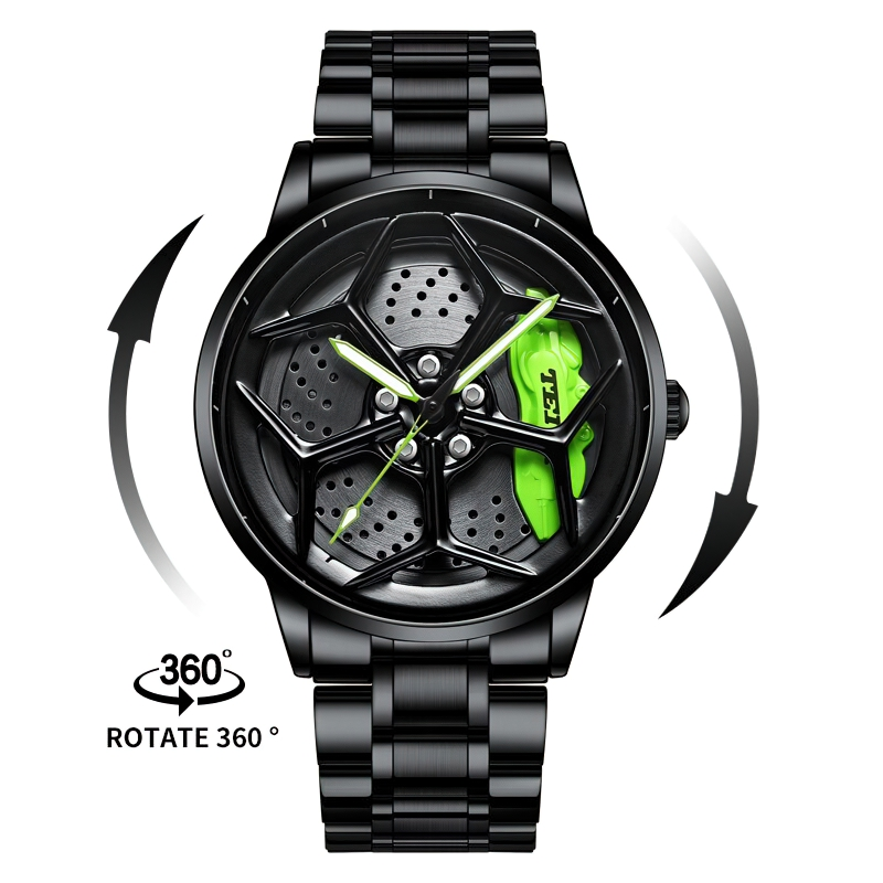 Male Stylish 3D Spinning Waterproof Watch Of Car Wheel Style / Quartz Accessories For Men