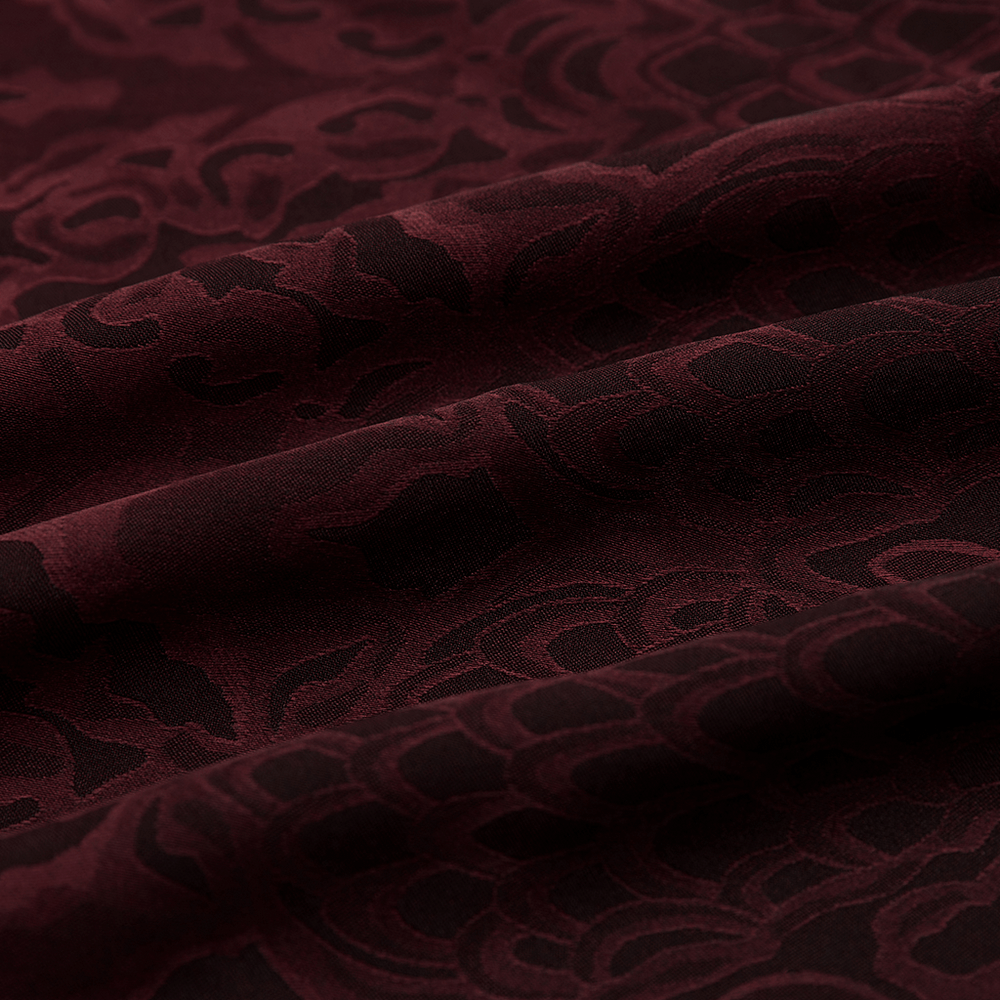 Male Wine Red Gothic Jacquard Triangular Bandana