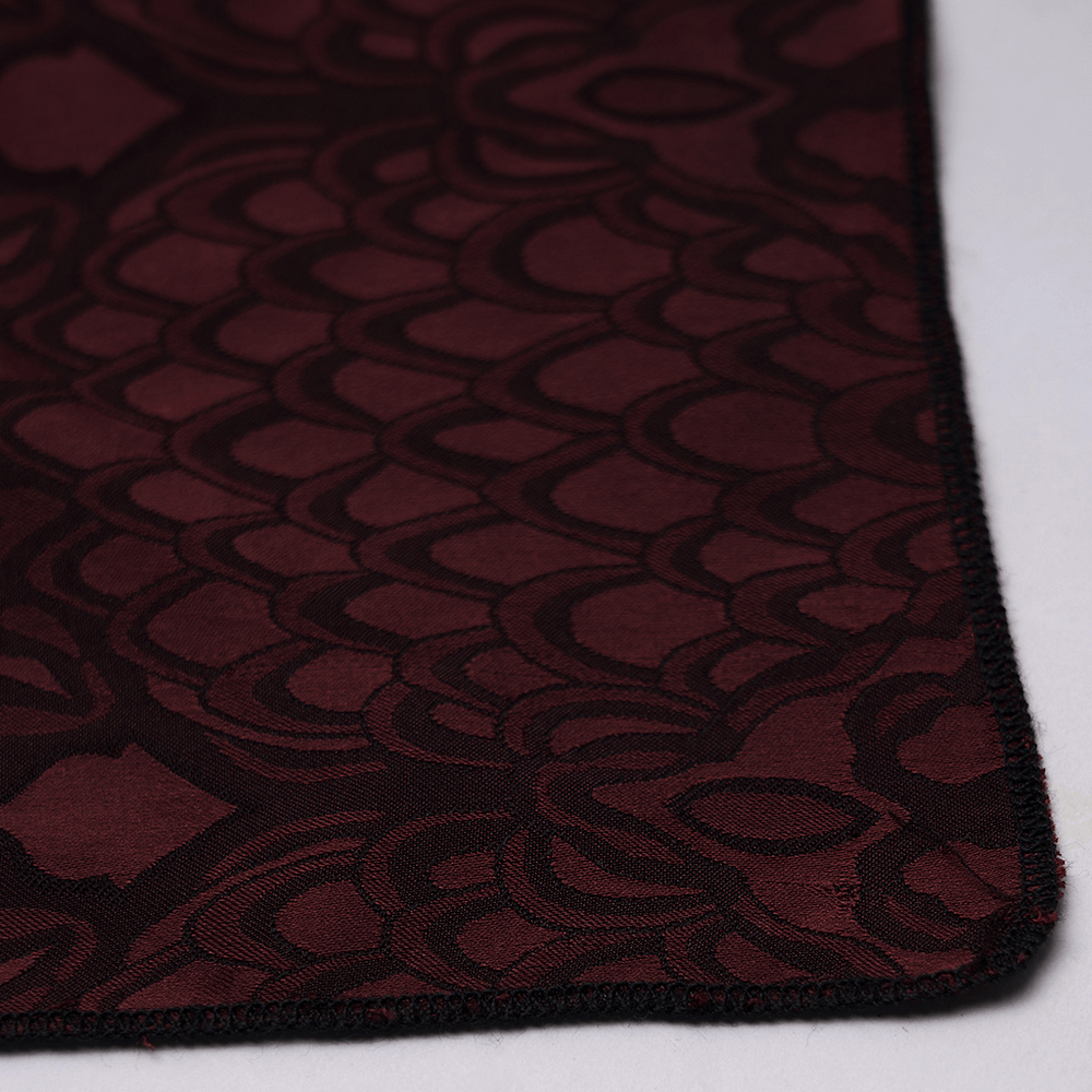 Male Wine Red Gothic Jacquard Triangular Bandana