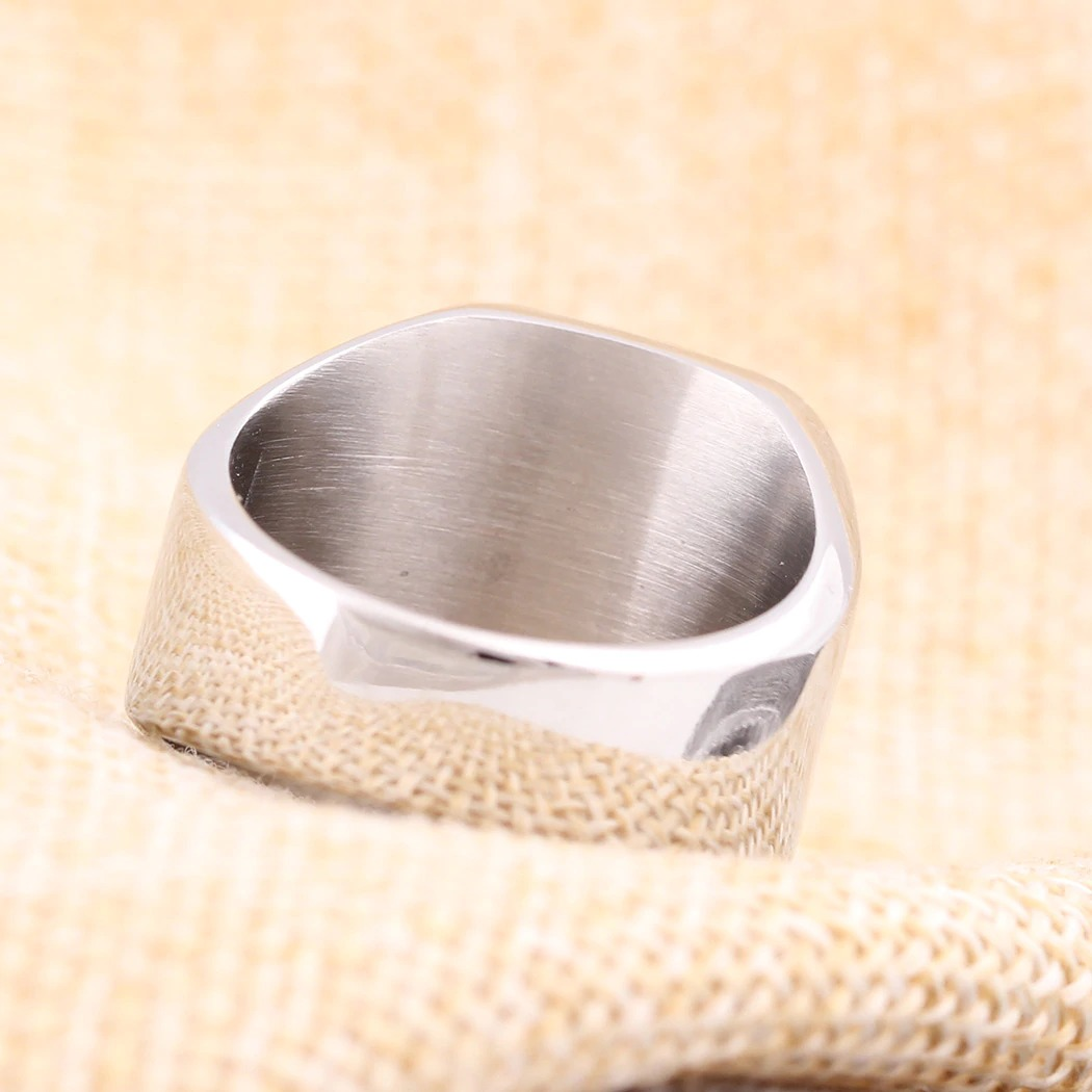 Masonic Ring for Men and Women / Stainless Steel Signet Ring in Punk Style