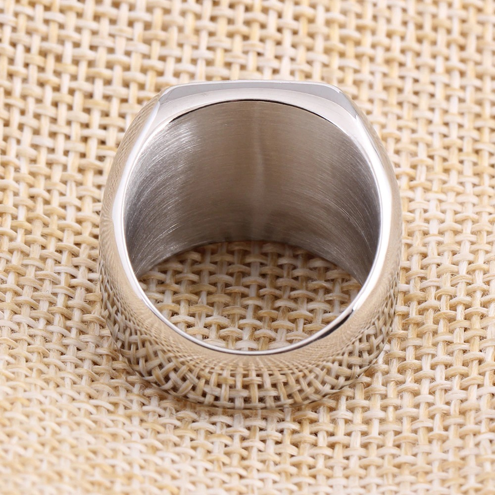 Masonic Ring for Men and Women / Stainless Steel Signet Ring in Punk Style