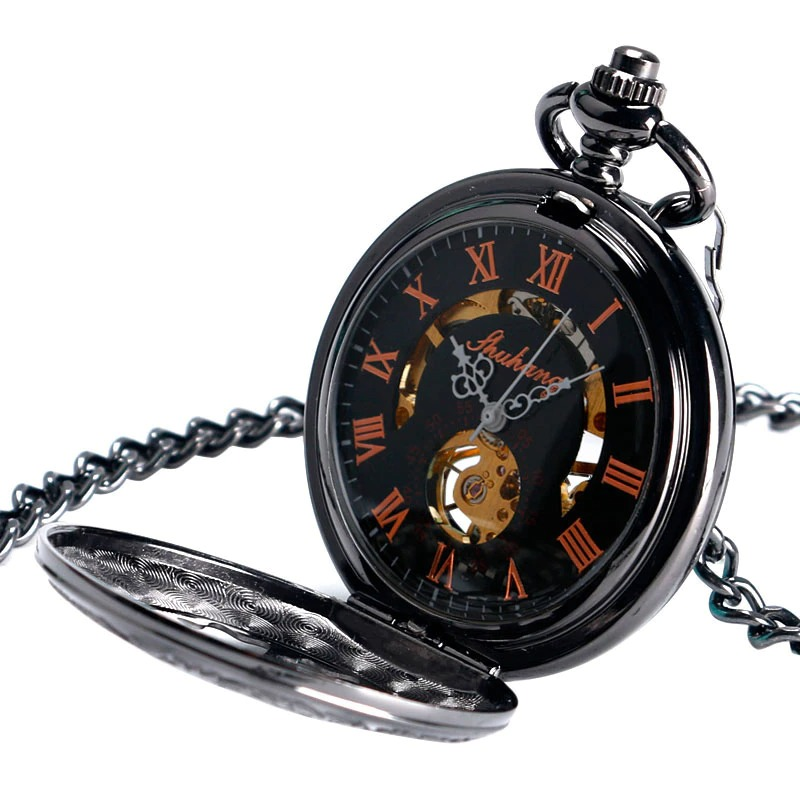 Mechanical Pocket Watch with Beautiful Flower / Luxury Vintage Pendant for Men and Women
