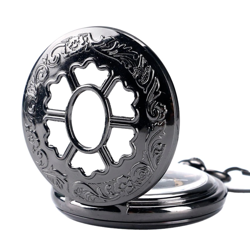 Mechanical Pocket Watch with Beautiful Flower / Luxury Vintage Pendant for Men and Women