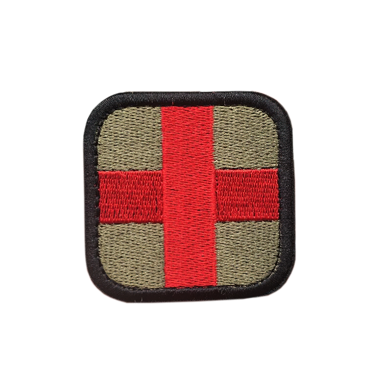 Medical Military Embroidered / Unisex Tactical Patch / Multicolor Medical Cross Patch