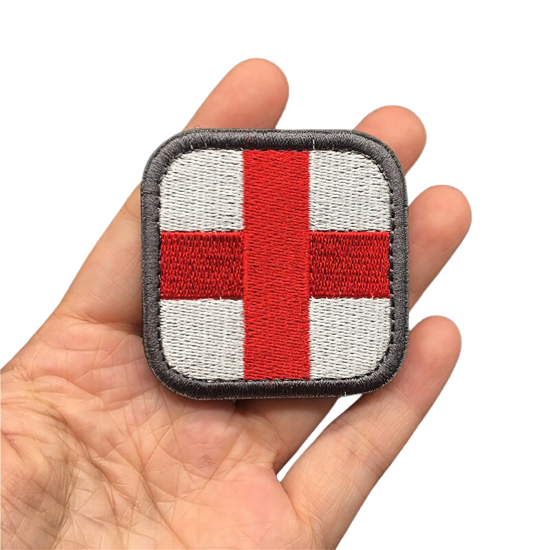 Medical Military Embroidered / Unisex Tactical Patch / Multicolor Medical Cross Patch