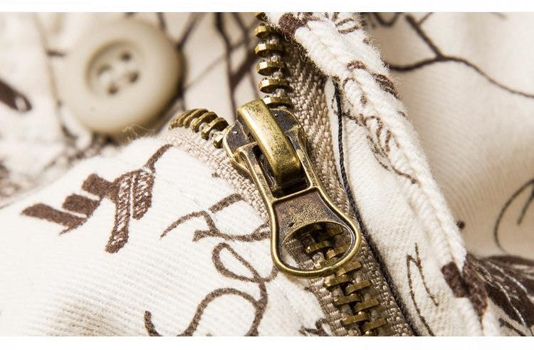 Men Cargo Cotton Shorts with Side Pockets / Alternative Fashion Camouflage Multi-Pocket Pants