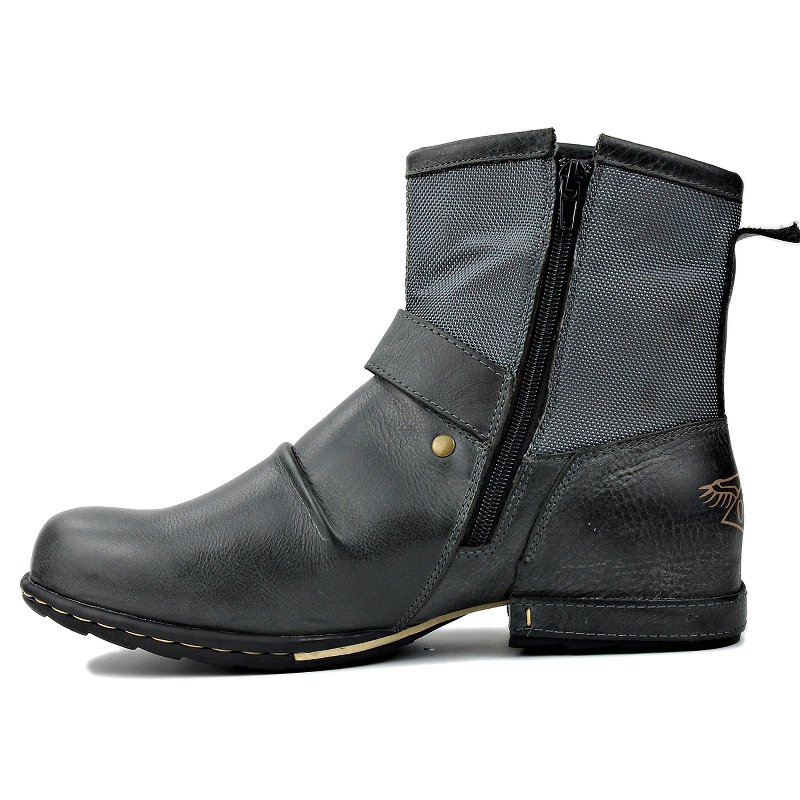 Men Casual Boots Of Genuine Leather / Male Rock Style Legwear / Alternative Fashion