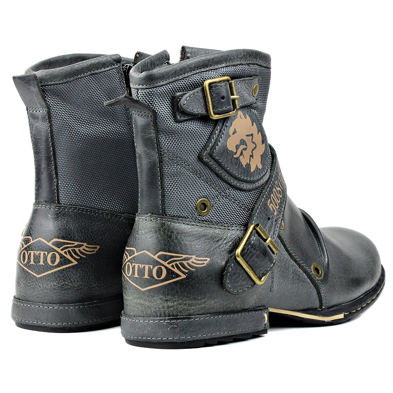 Men Casual Boots Of Genuine Leather / Male Rock Style Legwear / Alternative Fashion
