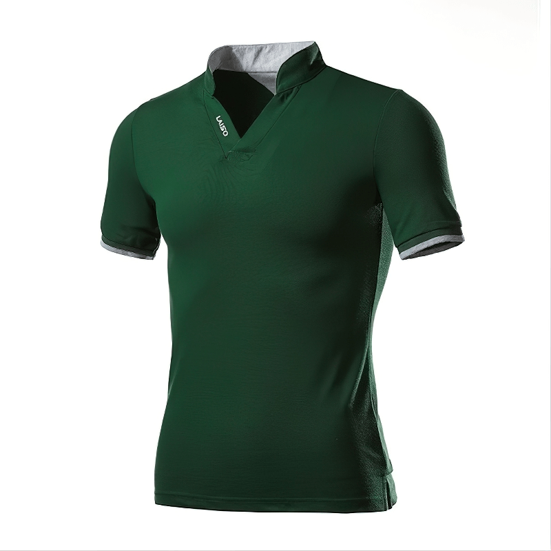 Men's Cotton Short Sleeves Polo Shirt / Fashion V-Neck Slim Fit T-Shirts / Casual Male Clothing