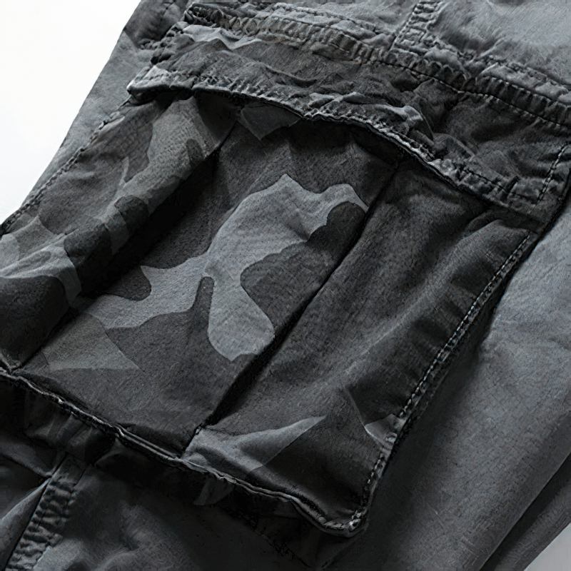 Men's Joggers with Camouflage Elements / Cargo Elastic Waist Trousers / Streetwear for Men