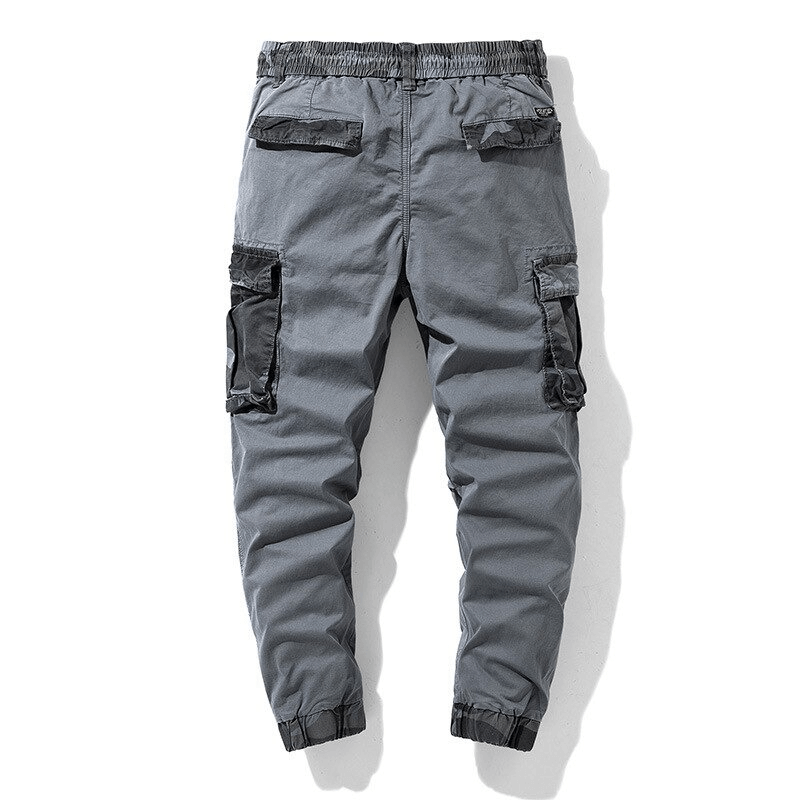 Men's Joggers with Camouflage Elements / Cargo Elastic Waist Trousers / Streetwear for Men